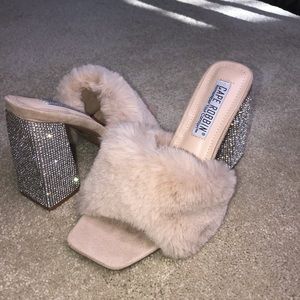Nude heels with bling